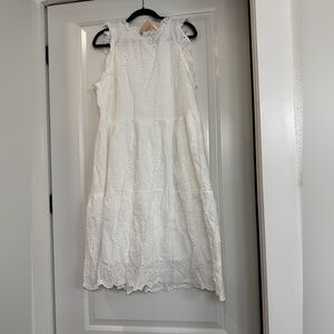 NWT BloomChic White Eyelet Pattern Dress Size 14-16 (1x)